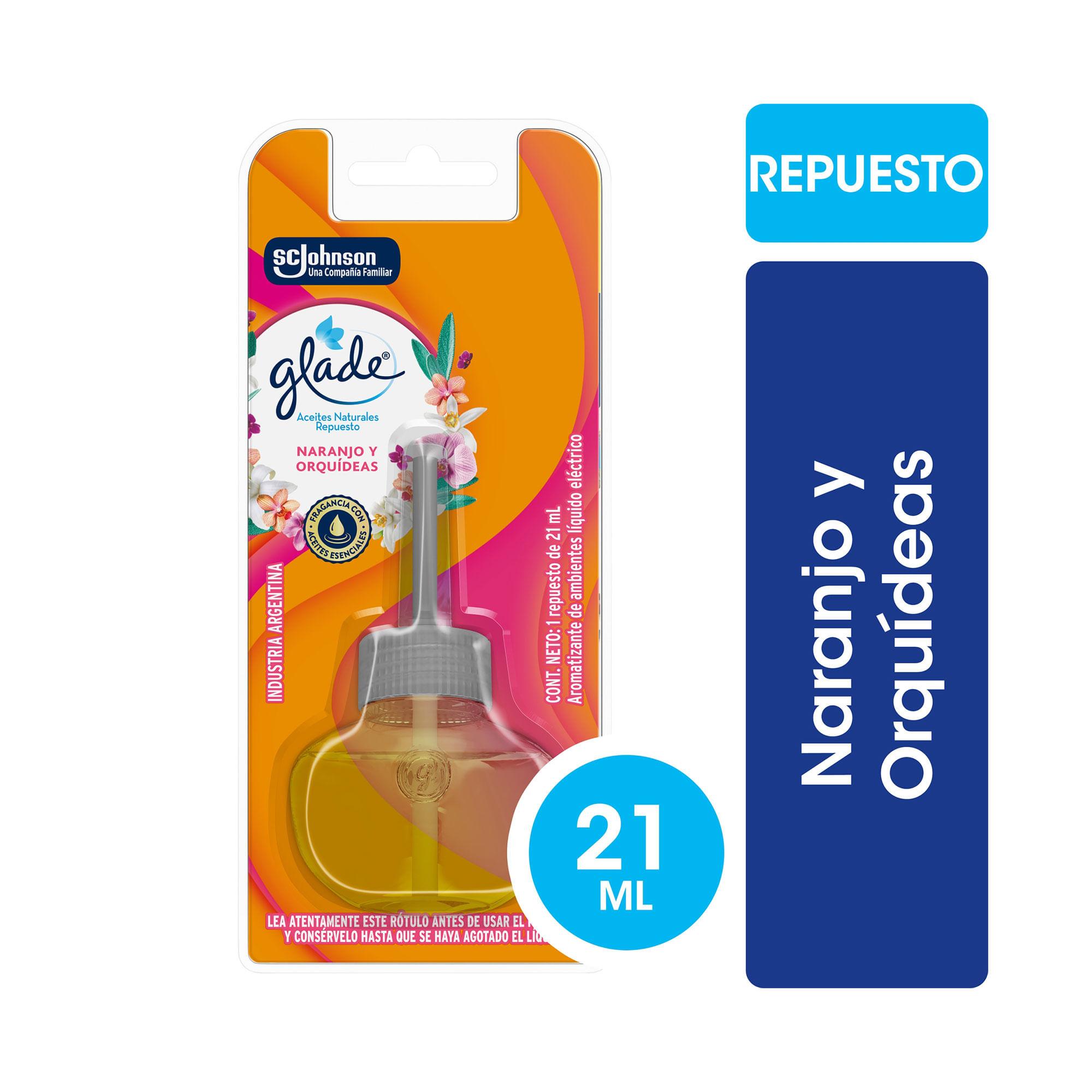ACEITE NATURAL NARANJO Y ORQUIDEAS GLADE 21ml REPUESTO