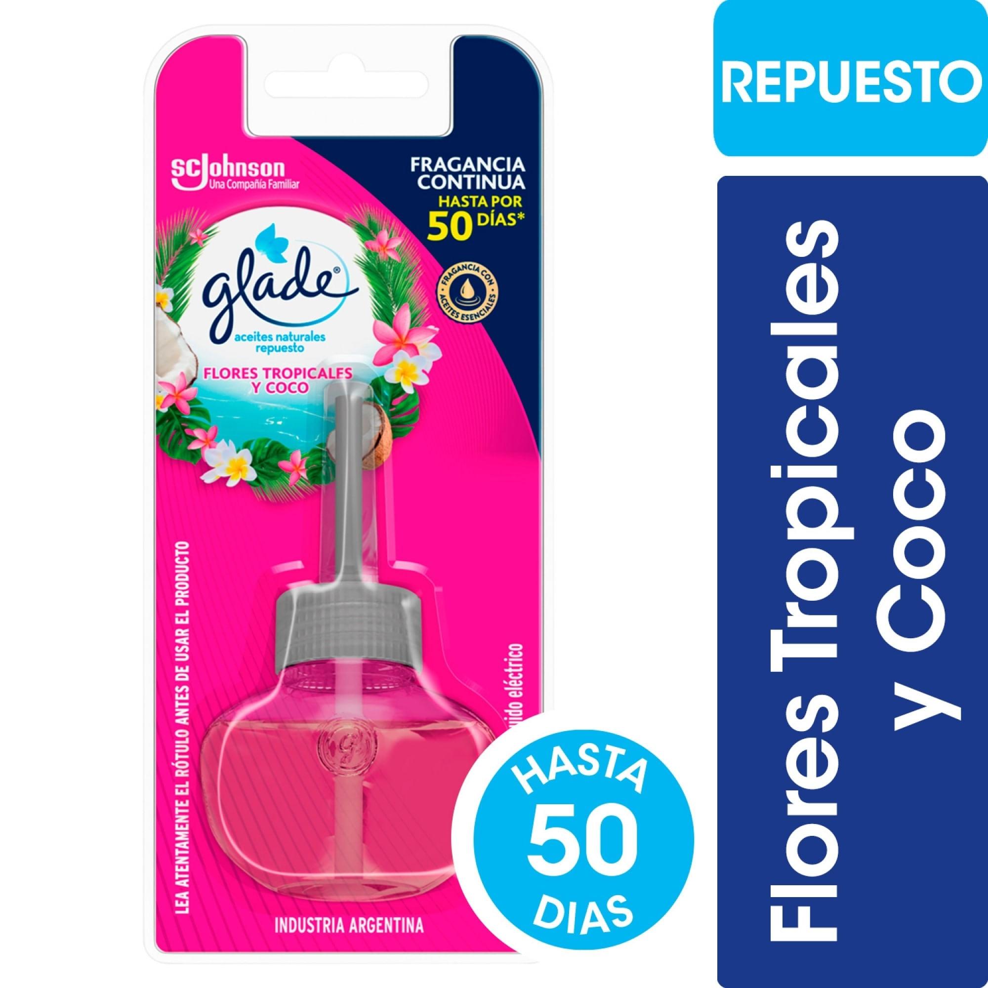 ACEITE NATURAL FLORES TROP Y COCO GLADE x 21ml REPUESTO
