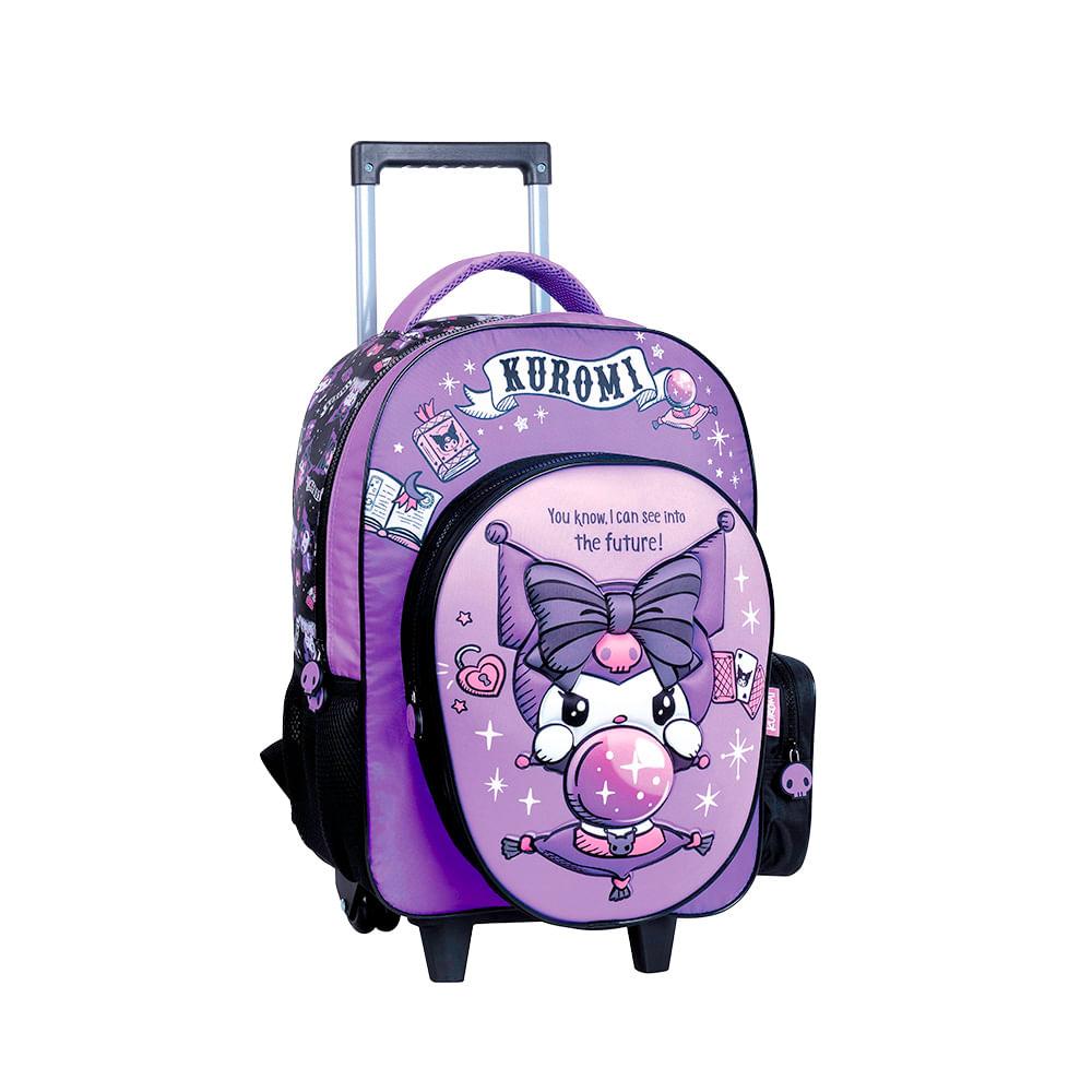 MOCHILA CARRO KUROMI NEGRA