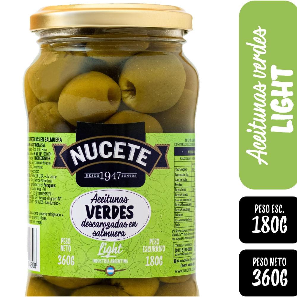 ACEITUNAS VERDES NUCETE FRASCO x 180g(200)