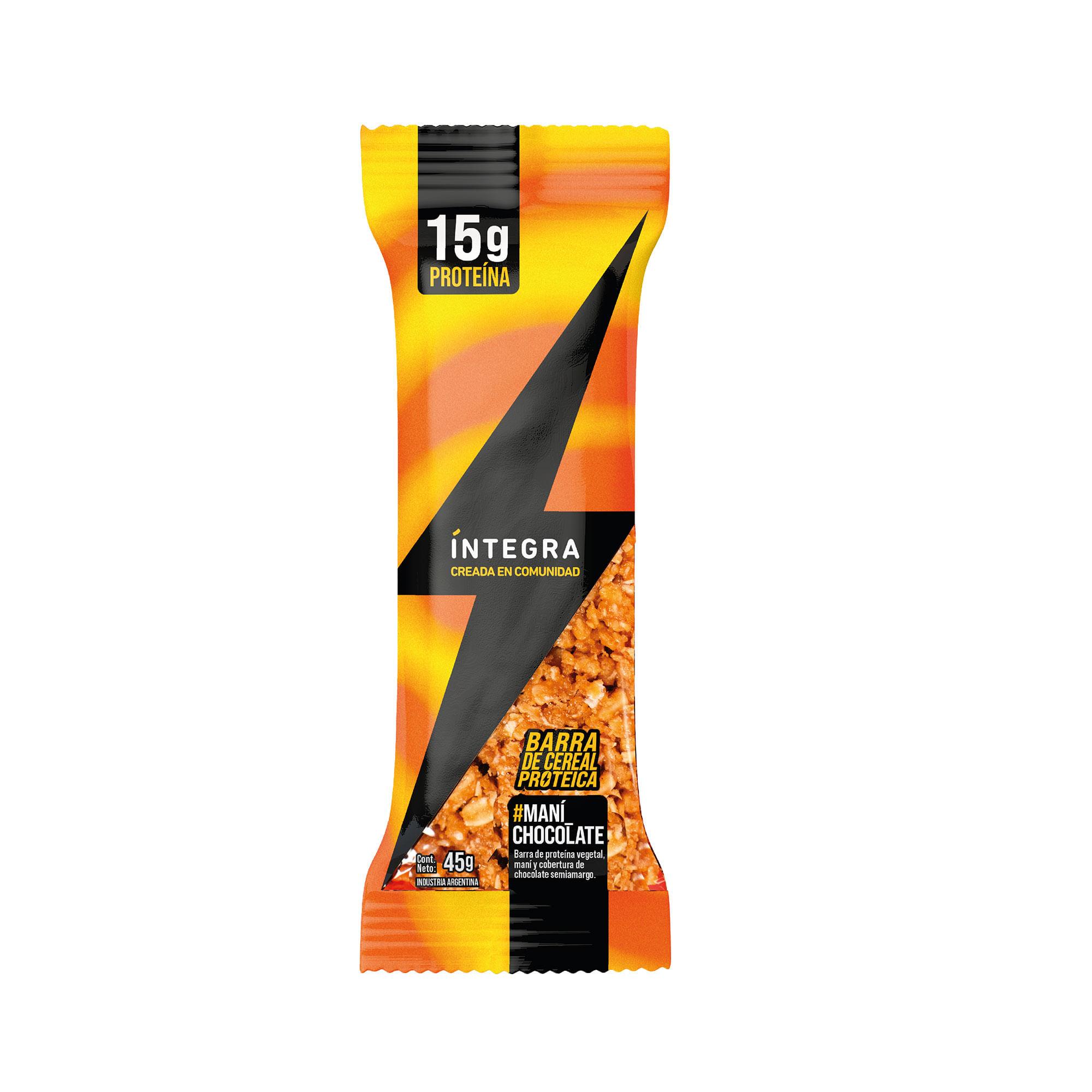 BARRA PROTEICA MANI Y CHOCOLATE 45gr INTEGRA