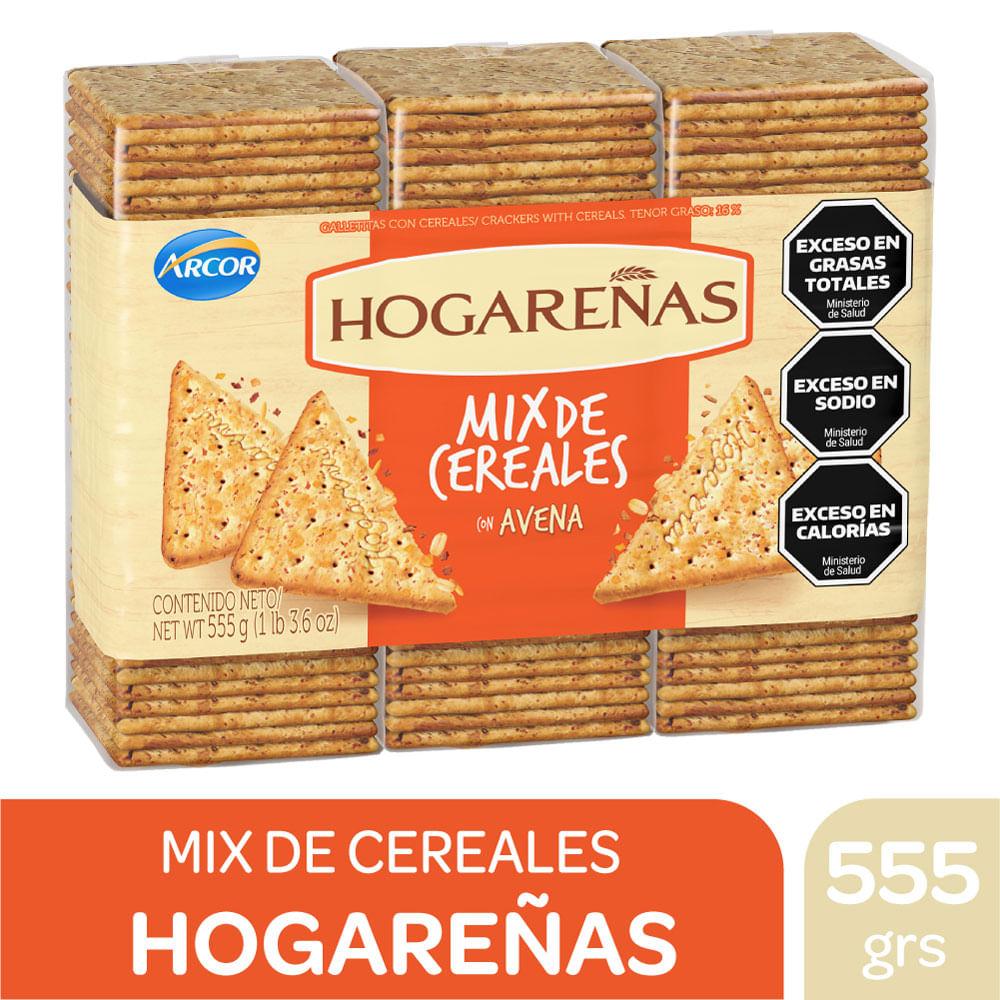 GALLETITAS HOGAREÑAS ARCOR MIX CEREAL x 3u