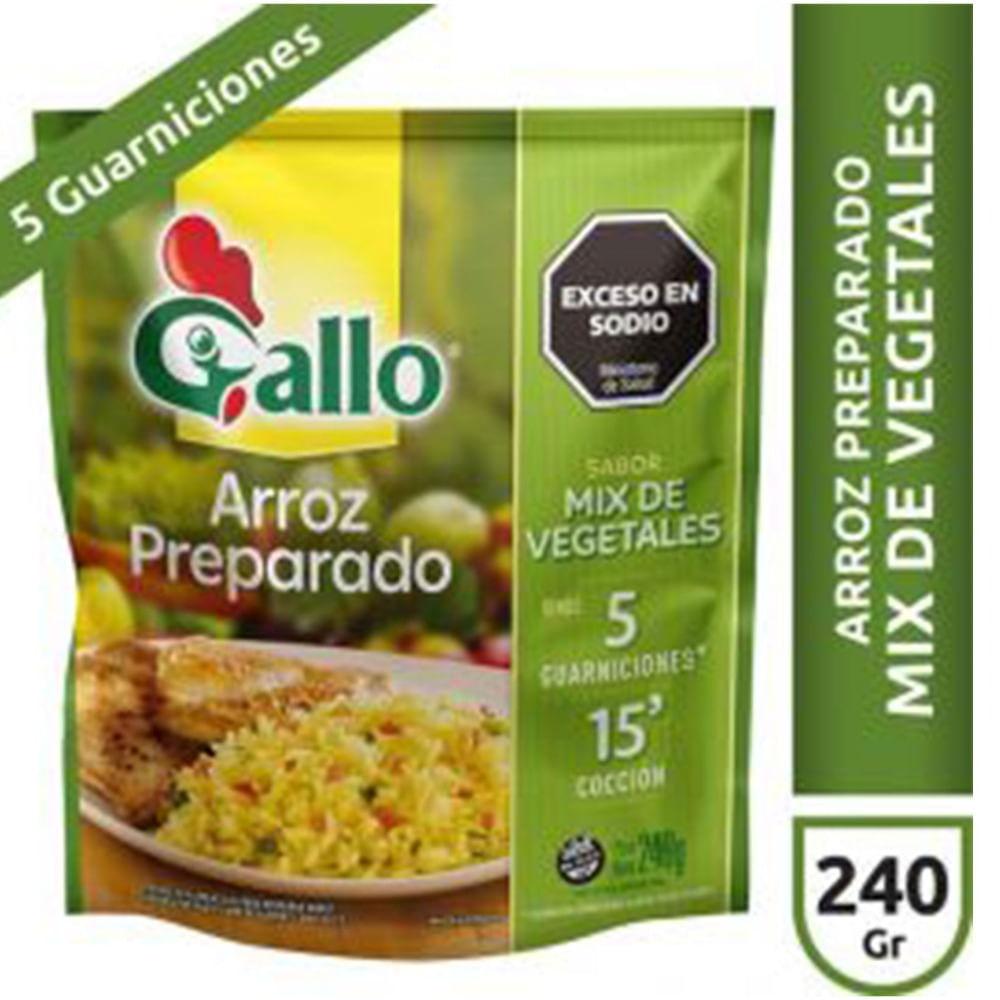 ARROZ PREPARADO GALLO MIX DE VEGETALES X 240G