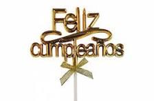 TOPPER DE TORTA FELIZ CUMPLEAÑOS