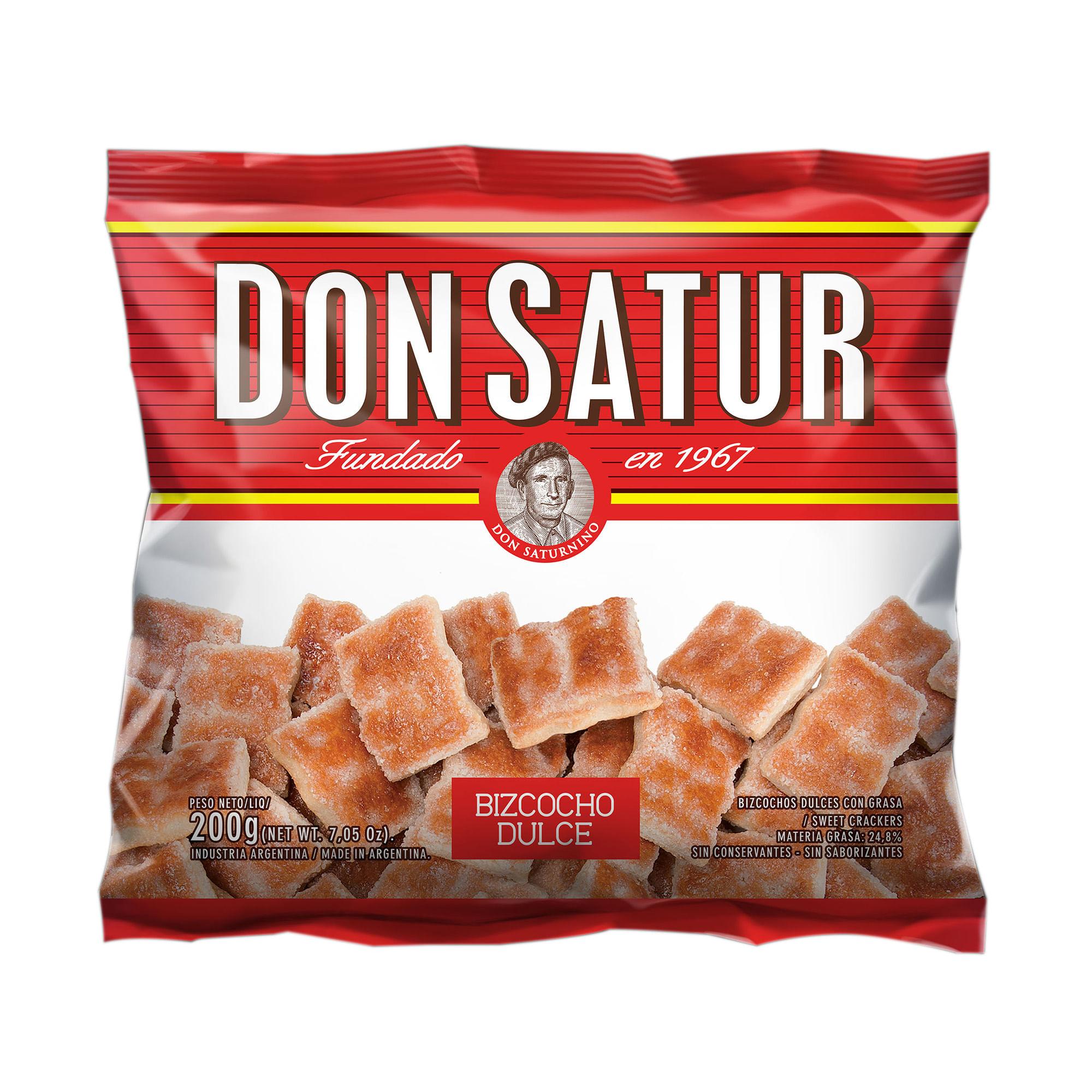 BIZCOCHOS DON SATUR AZUCARADOS x 200 g