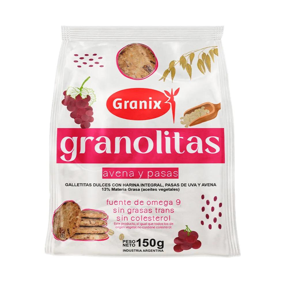 GALLETITAS AVENA Y PASAS GRANOLITAS x 150g