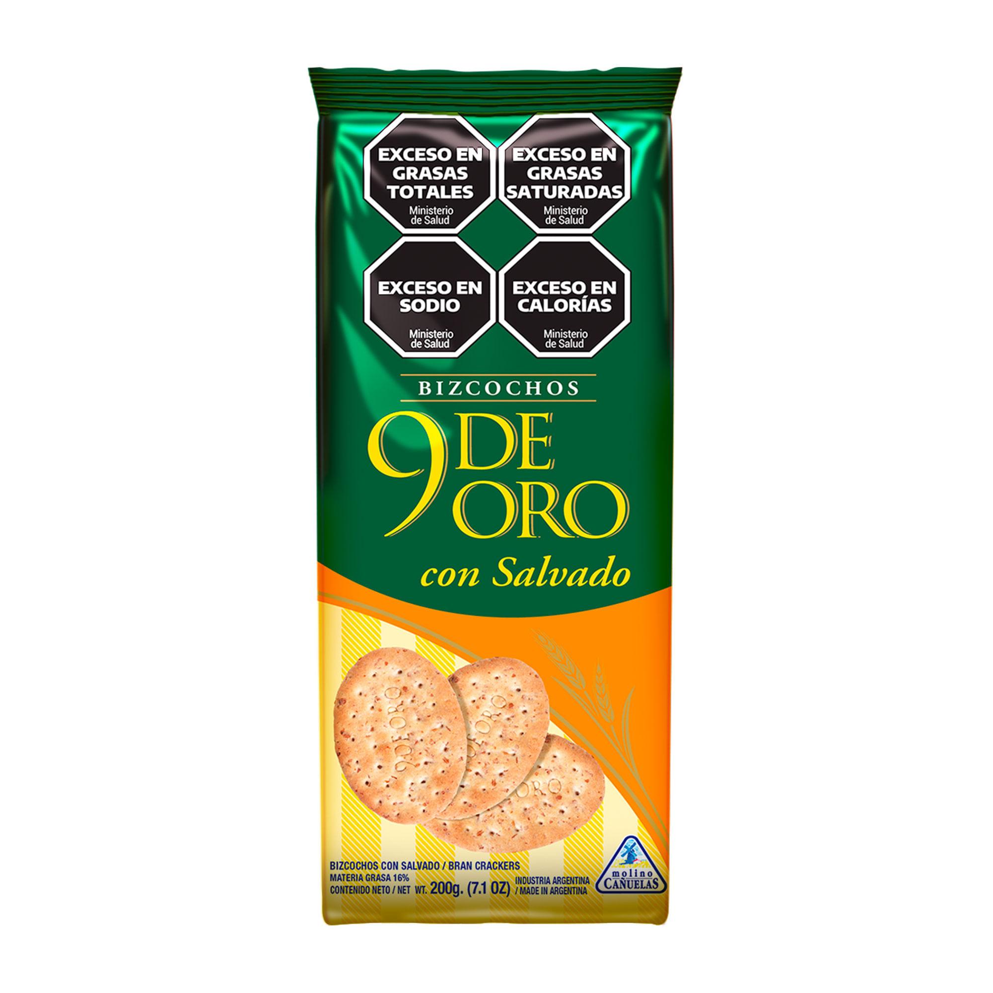 BIZCOCHOS 9 DE ORO CON SALVADO x200grs