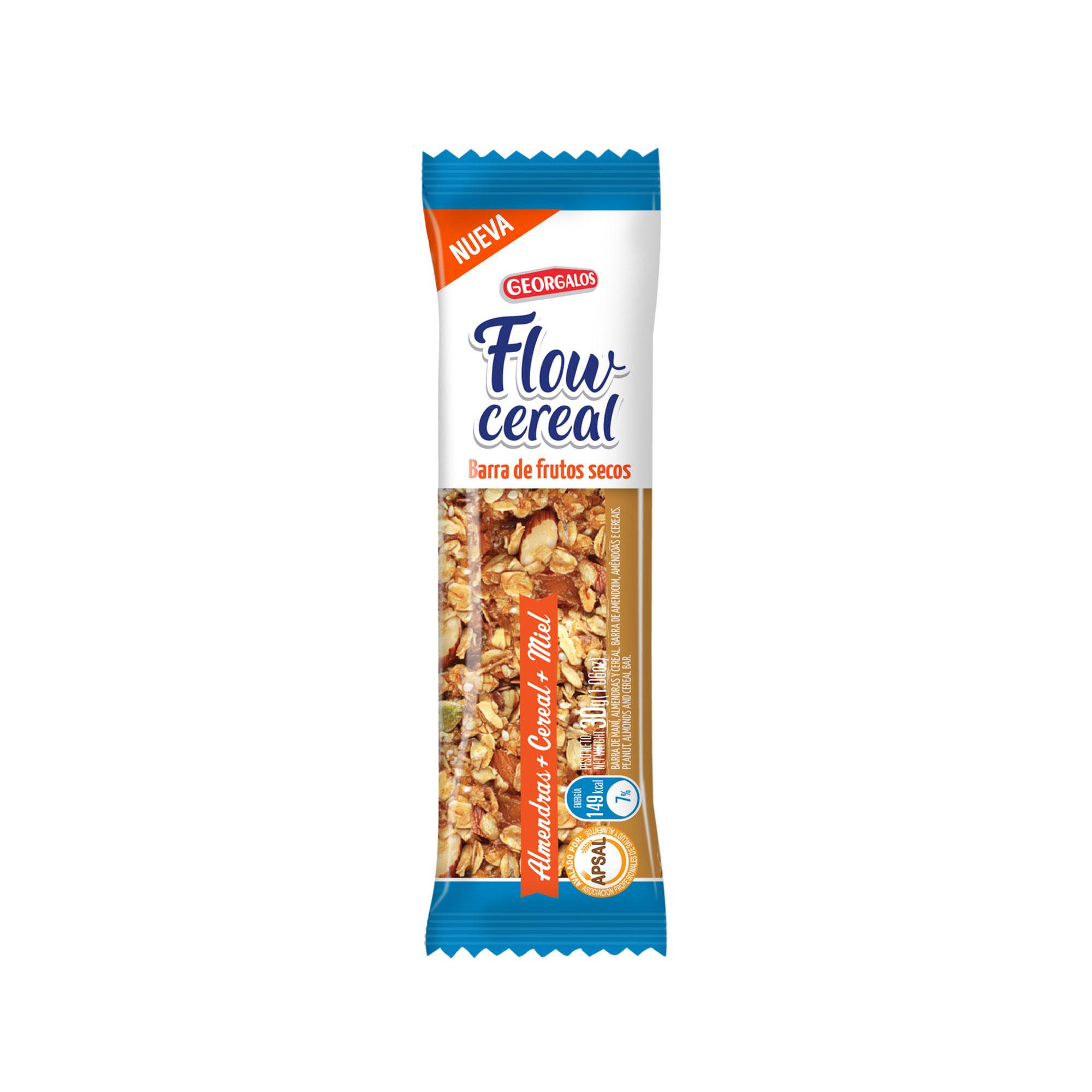 BARRA ALMENDRAS CEREAL FLOW x30grs