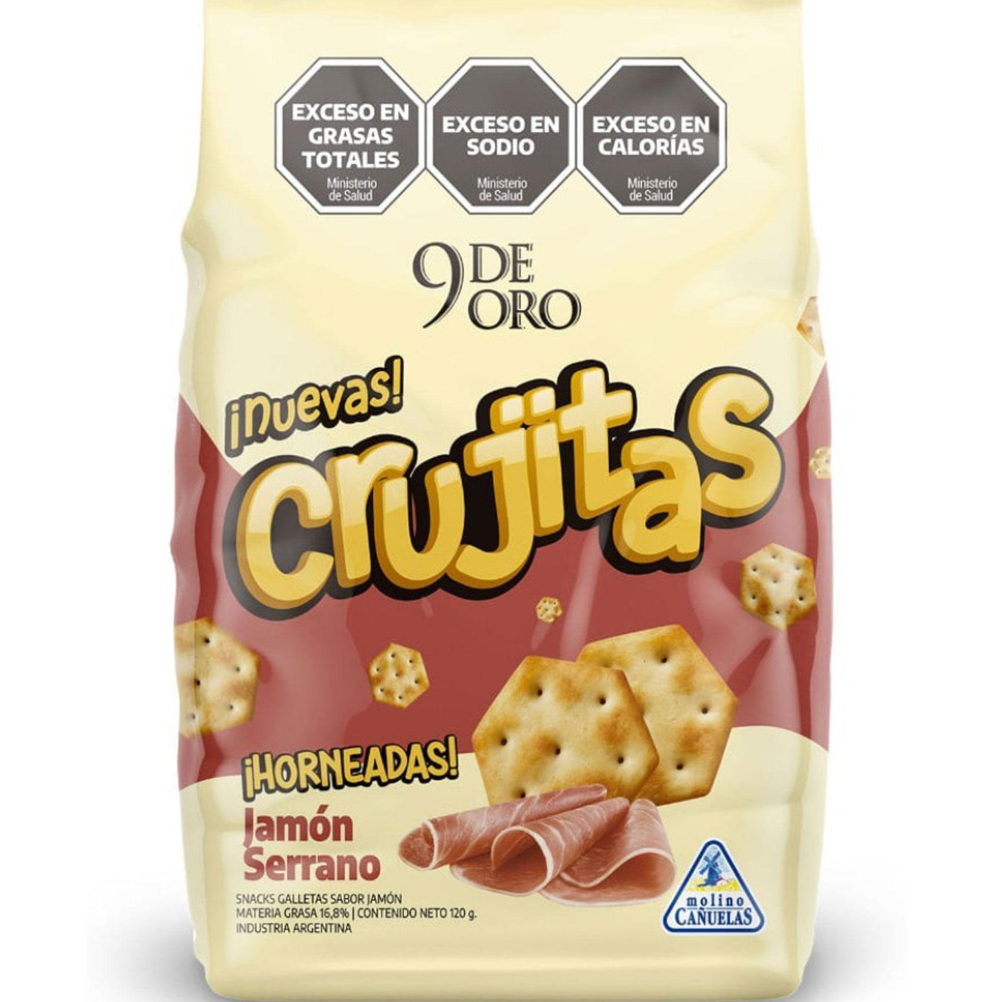 CRUJITAS 9 DE ORO JAMON SERRANO x 120g