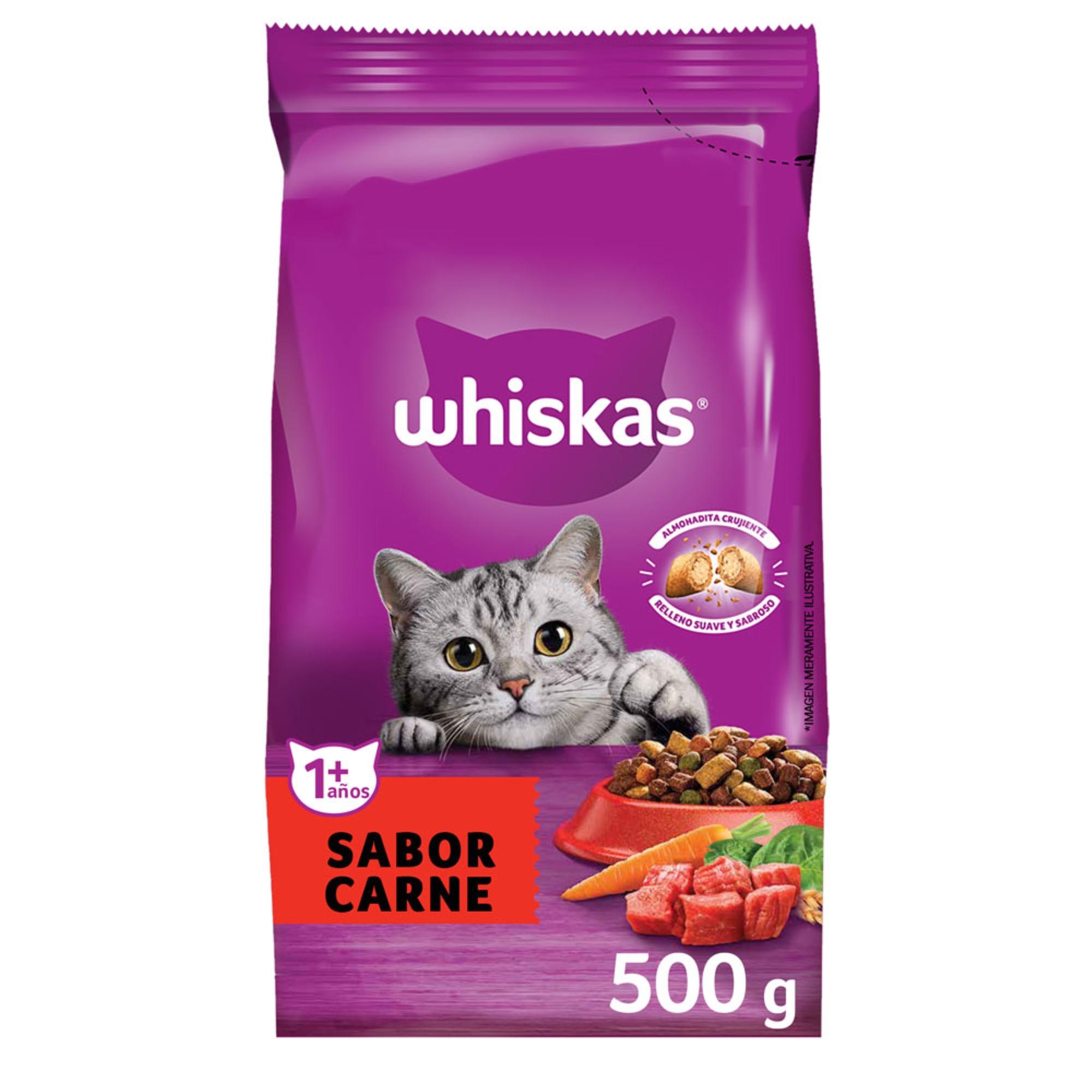 ALIMENTO P /GATO WHISKAS CARNE x 500g