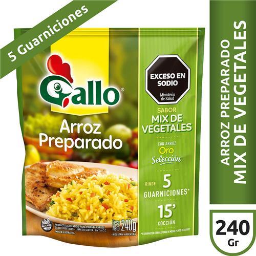 ARROZ PREPARADO GALLO MIX VEGETALES x 240g