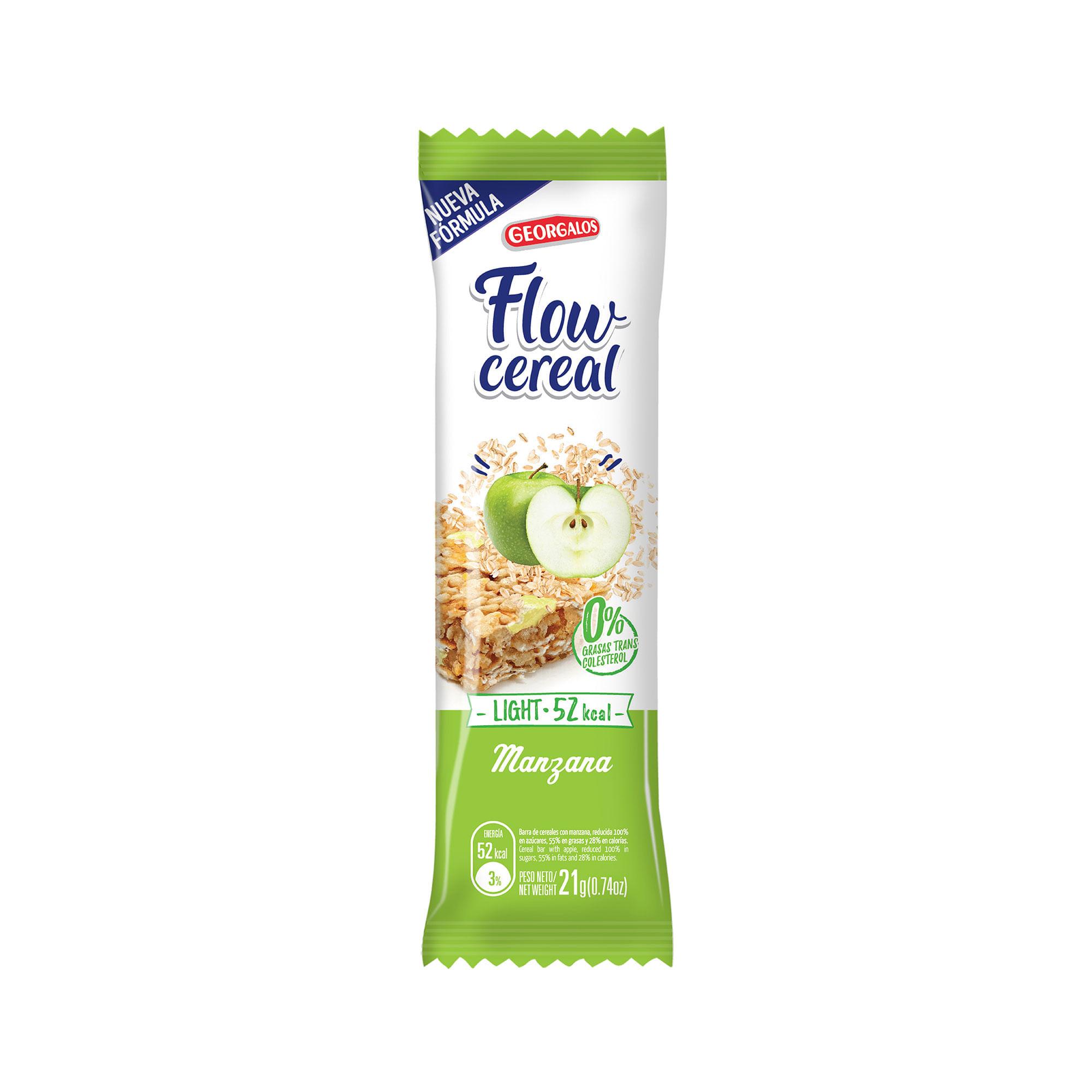 BARRA MANZANA CEREAL FLOW x21grs