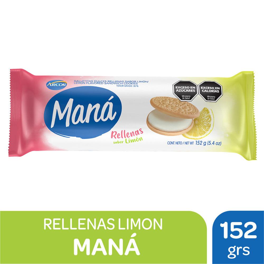 GALLETITAS MANA RELLENAS LIMON x 152g