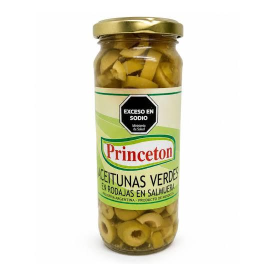 ACEITUNAS VERDES EN RODAJAS PRINCETON FRASCO x 330g
