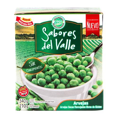 ARVEJAS TETRA SABORES DEL VALLE X340G