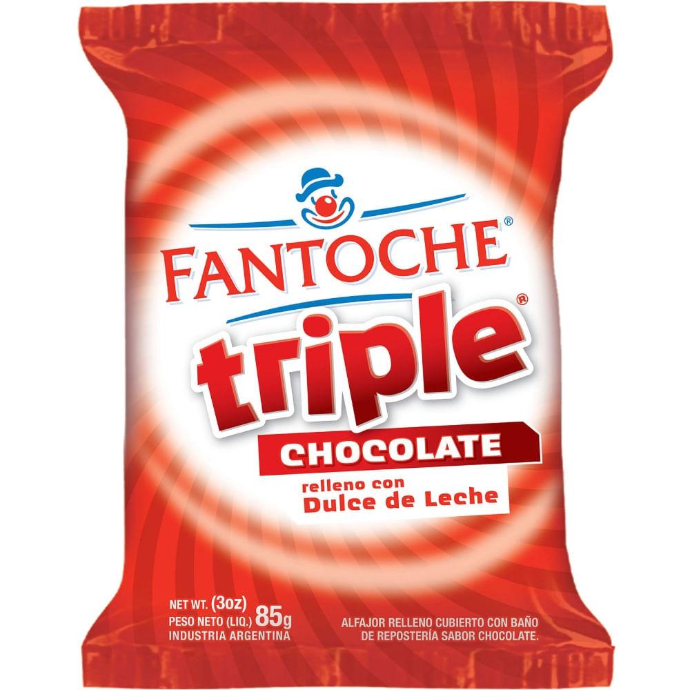 ALFAJOR CHOC TRIPLE FANTOCHE x 85g