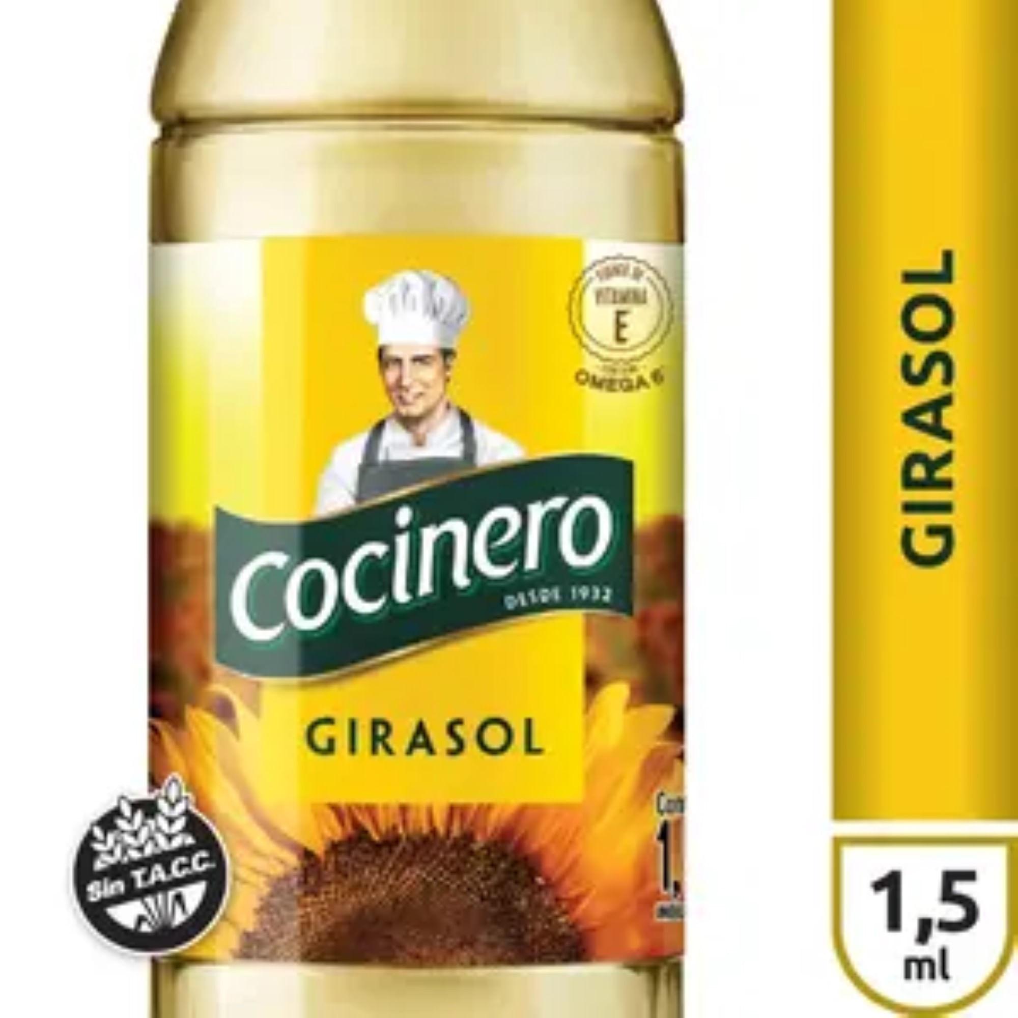ACEITE DE GIRASOL COCINERO x 1.5L