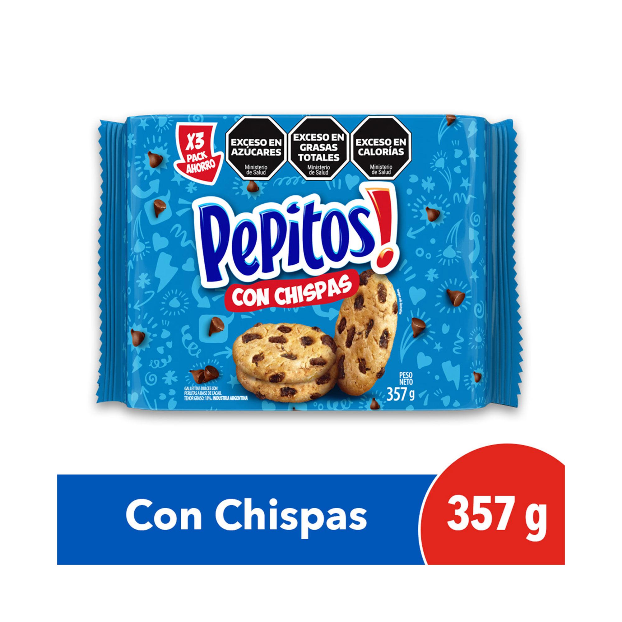 GALLETITAS PEPITOS C/CHISPAS CADBURY 357g x 3u