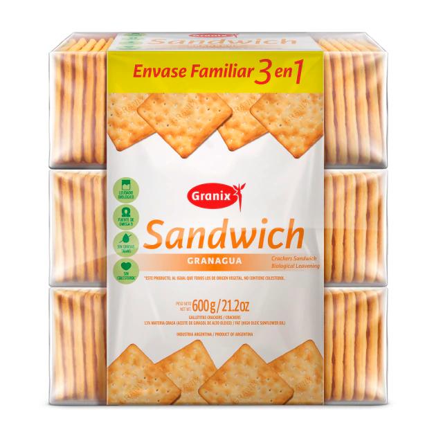 GALLETITAS GRANAGUA GRANIX PACK 3u x 600gr