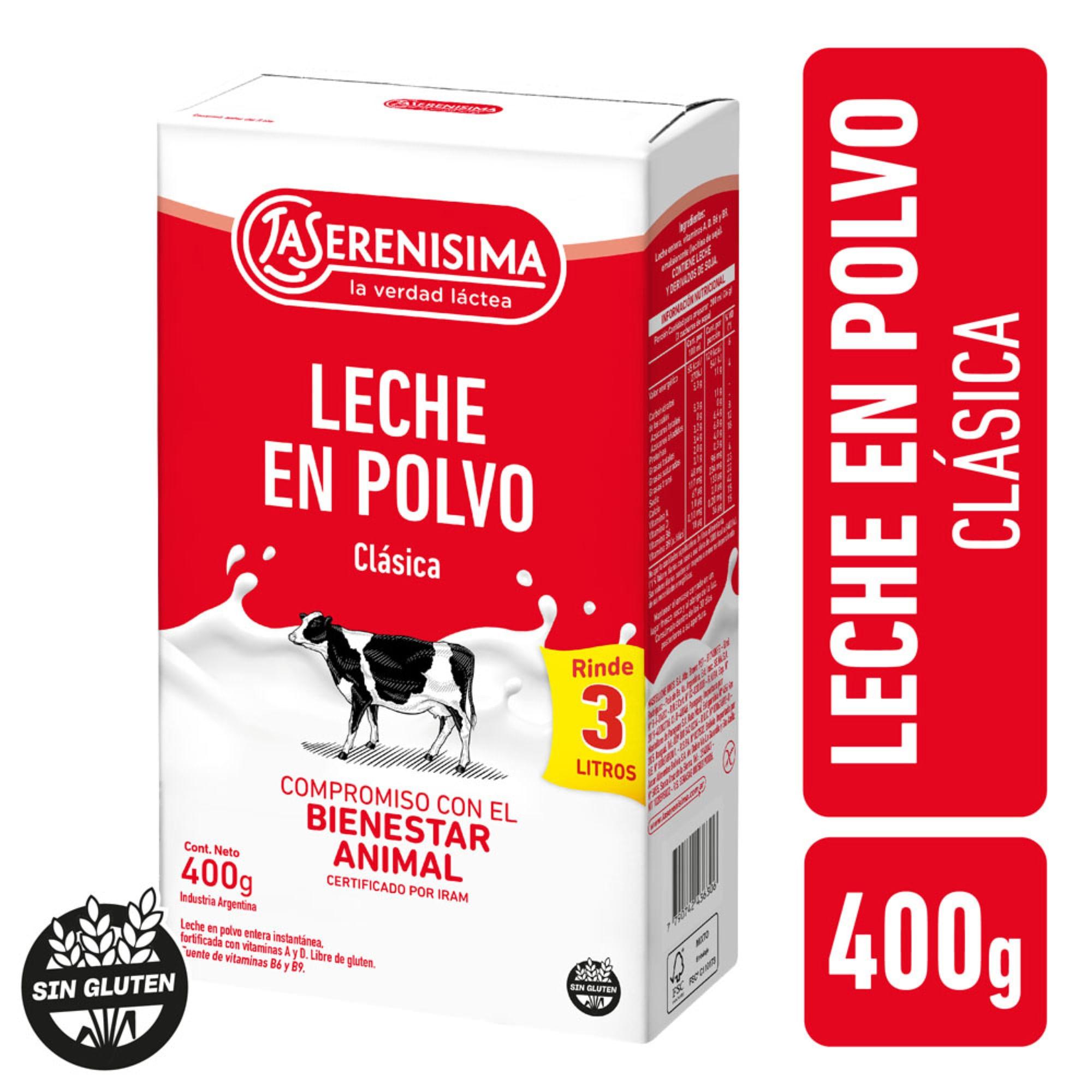 LECHE LA SERENISIMA ENTERA FORT POLVO CAJA x 400g