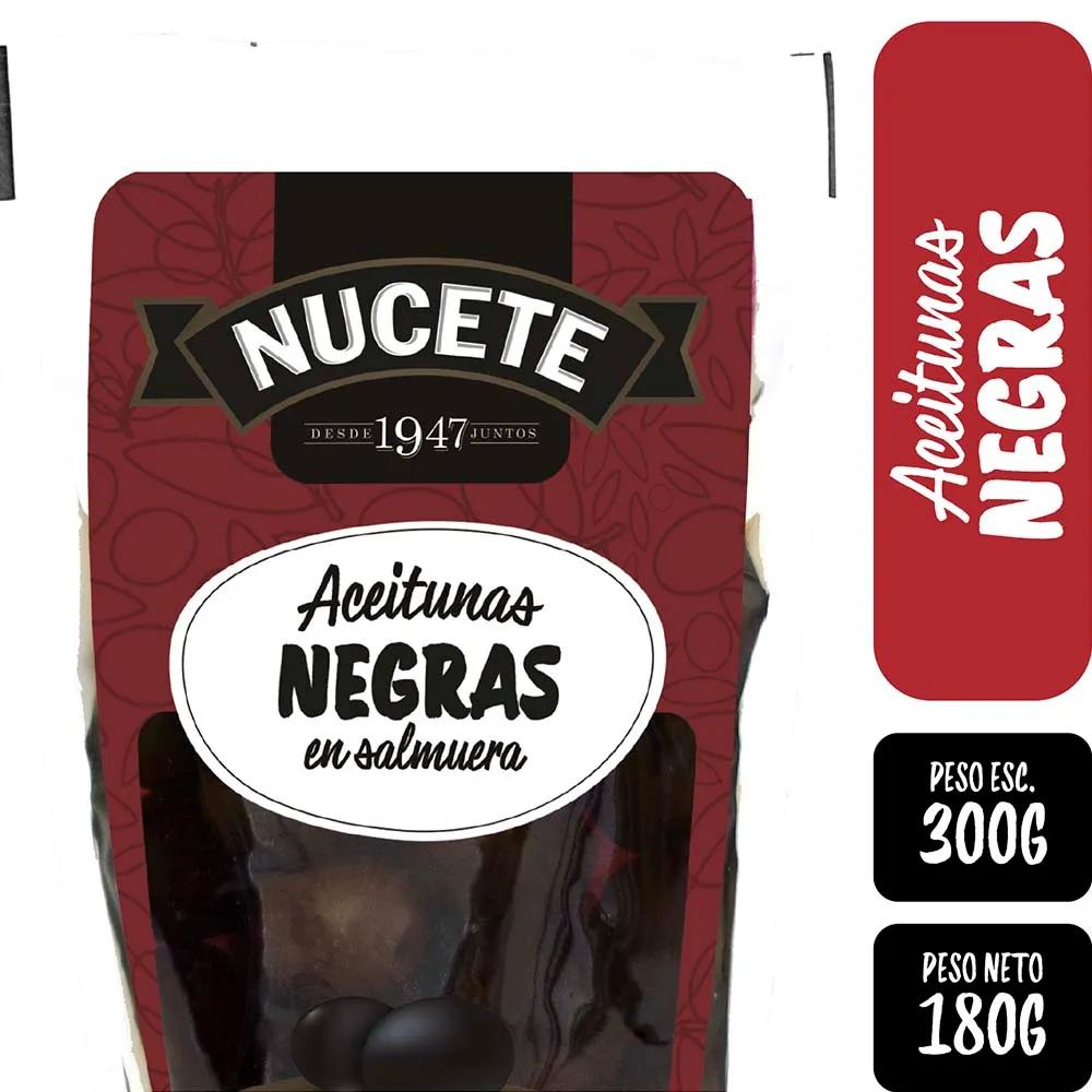 ACEITUNAS NEGRAS C/CAROZO NUCETE x 180g