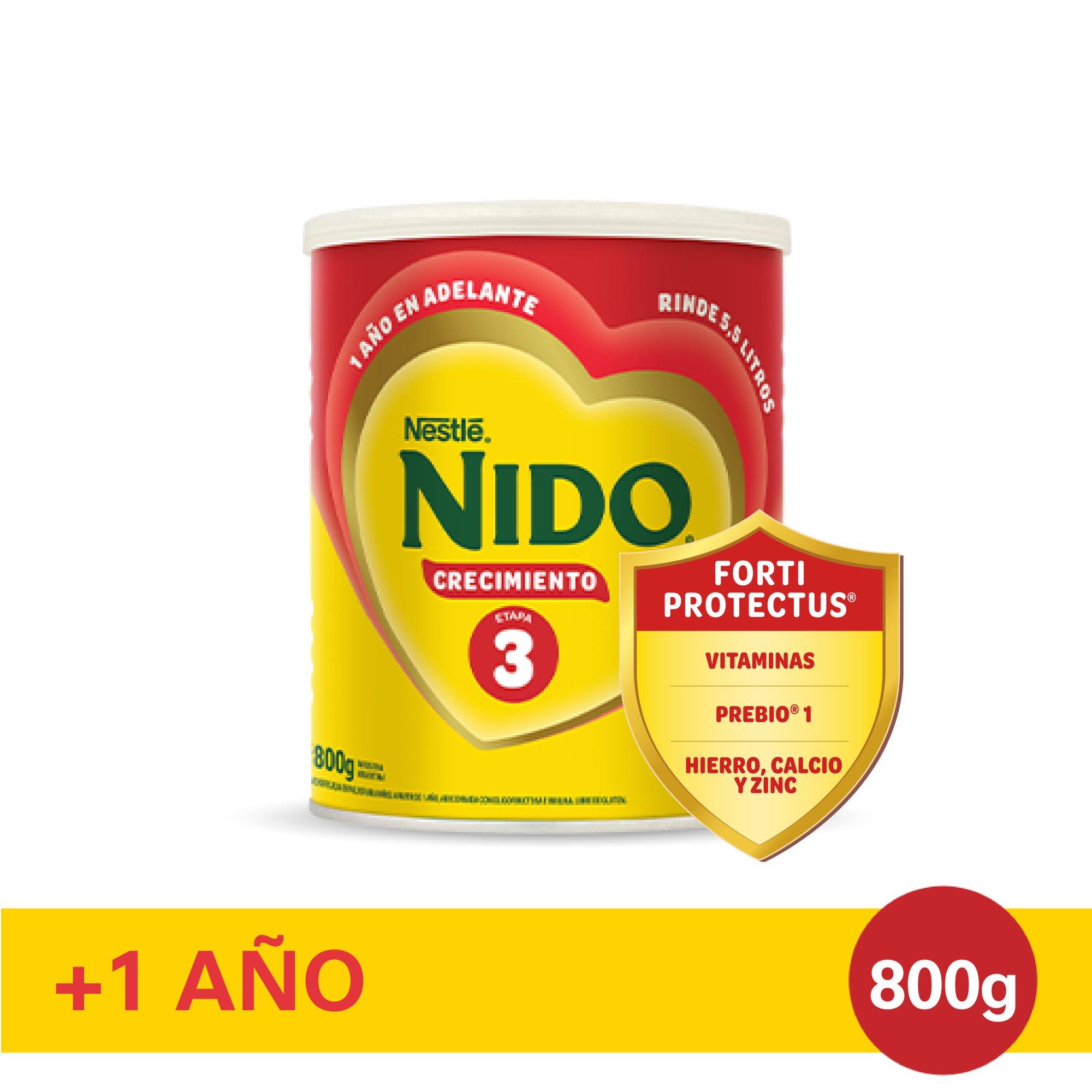 LECHE EN POLVO DOBLE ACCION NIDO 3 LATA x 800g