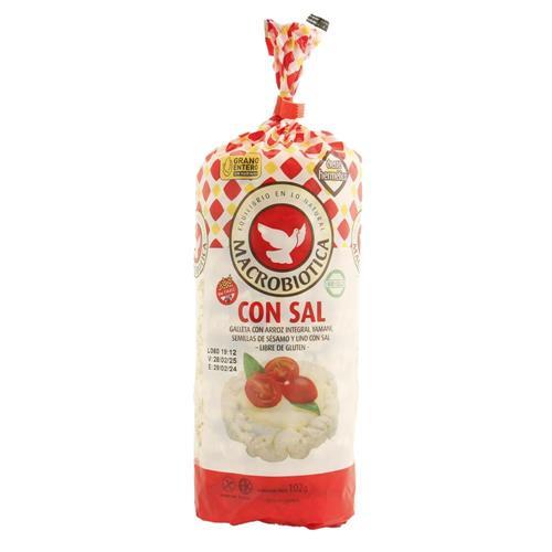 GALLETAS DE ARROZ MACROBIOTICA CON SAL x 102g