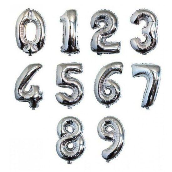 GLOBOS NUMEROS METALIZADOS