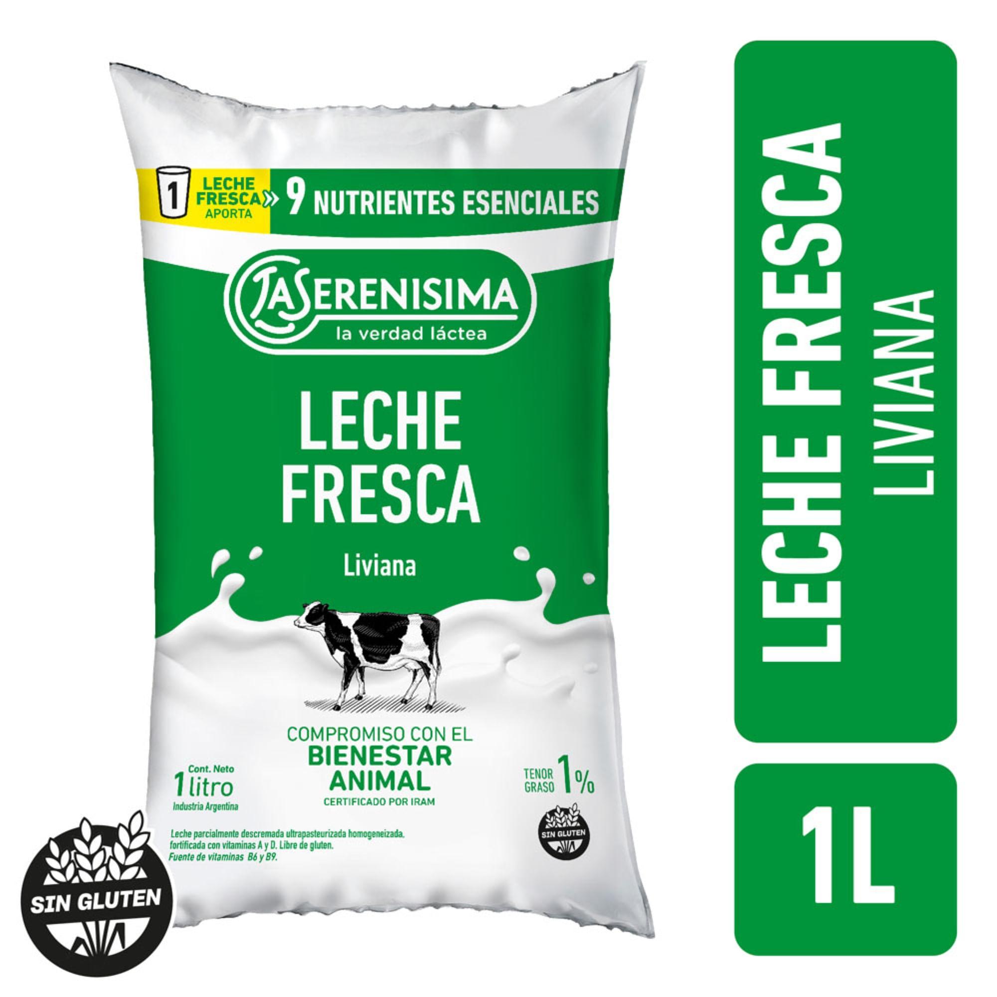 LECHE LA SERENISIMA DESC 1% MULTIDEF SACHET x 1l