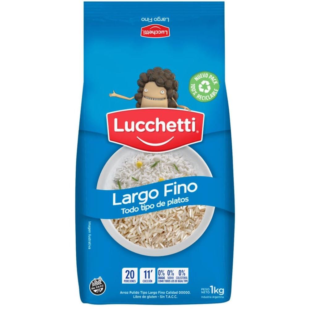 ARROZ LARGO FINO LUCCHETTI x 1 kg