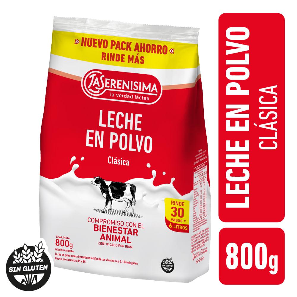 LECHE EN POLVO ENTERA LA SERENISIMA 800GR