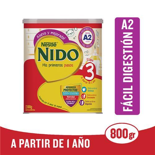 LECHE EN POLVO NIDO 3 PREBIO A2 LATA x 800g