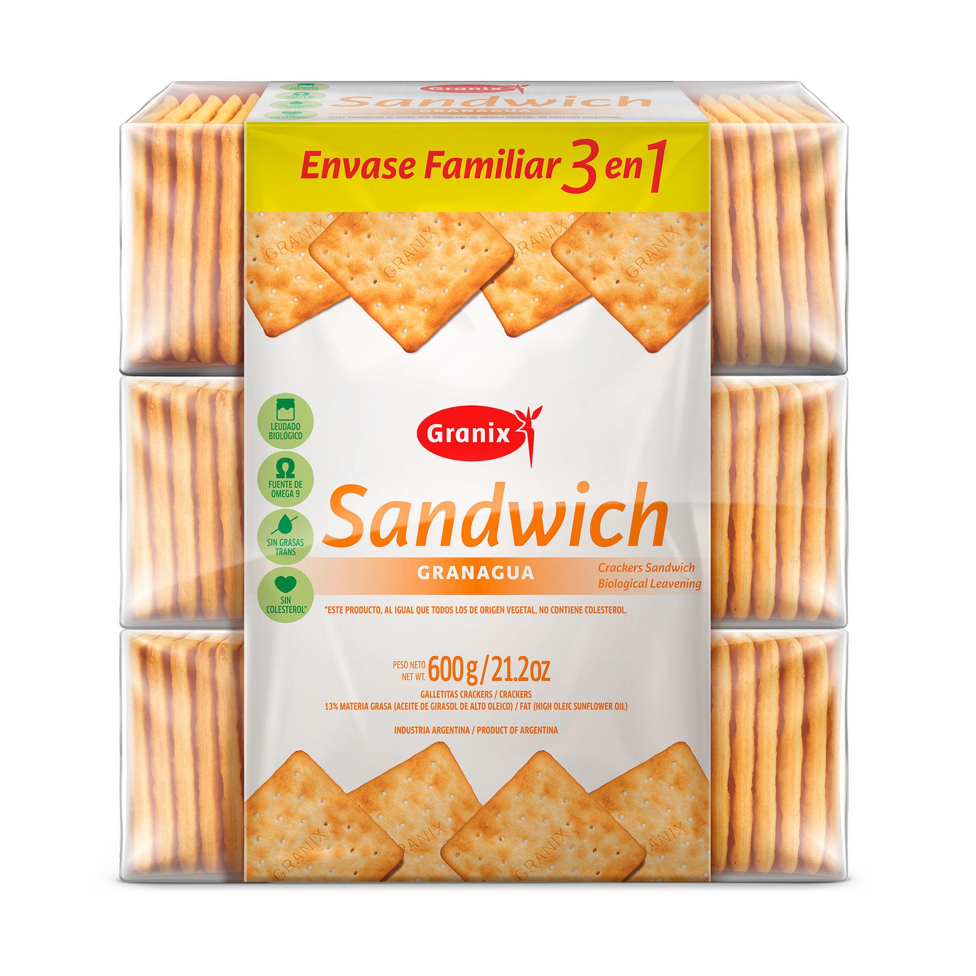 GALLETITAS GRANAGUA SANDWICH x 3u 600g