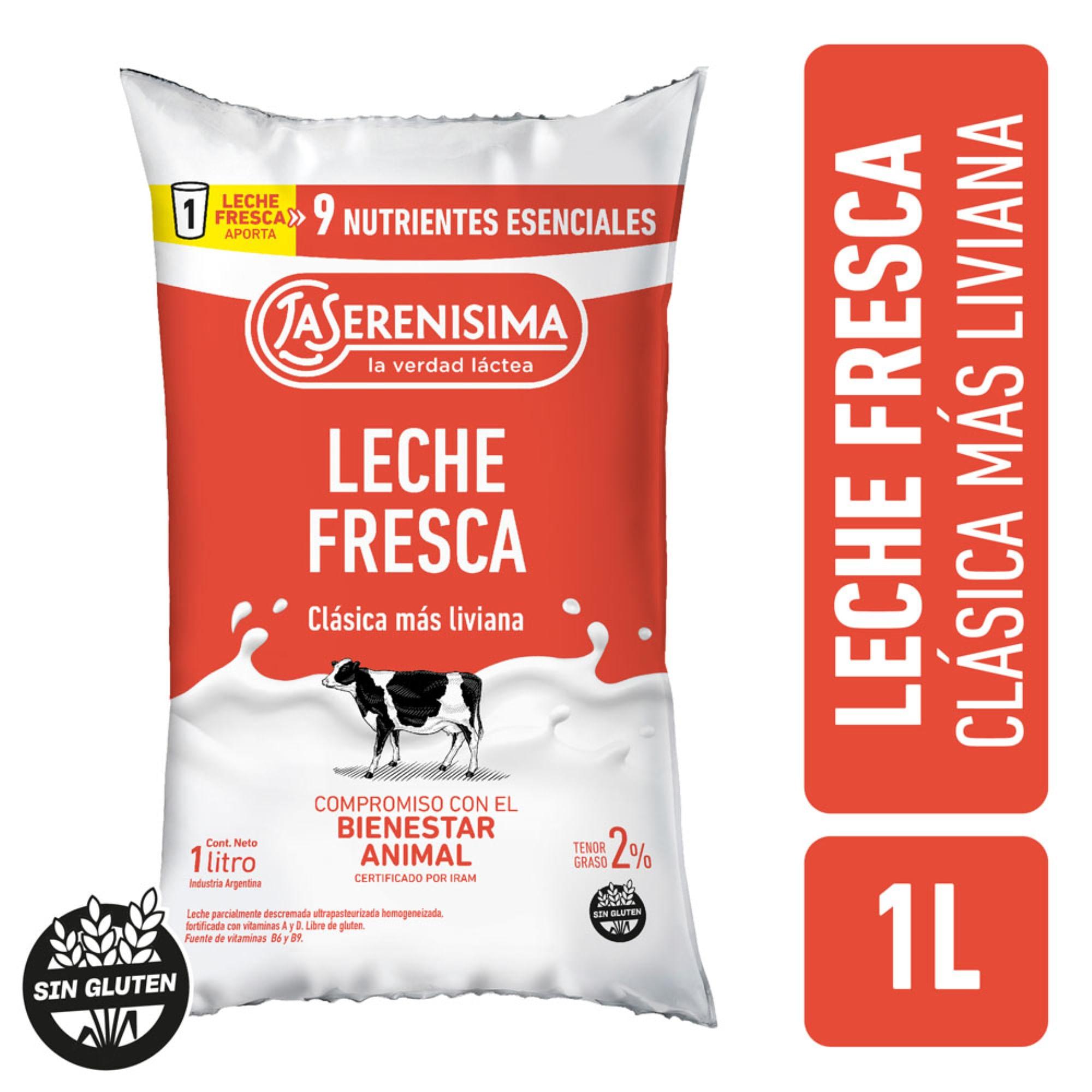 LECHE ENTERA 2% LA SERENISIMA SACHET 1lt